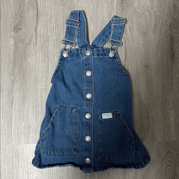 7 For All Mankind Button Denim Jean Overall
Jumper Dress Toddler Size 24 Months - Picture 1 of 3